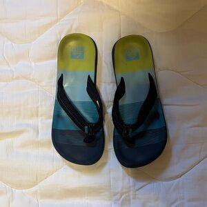 Striped Blue-Green kids Flip Flops